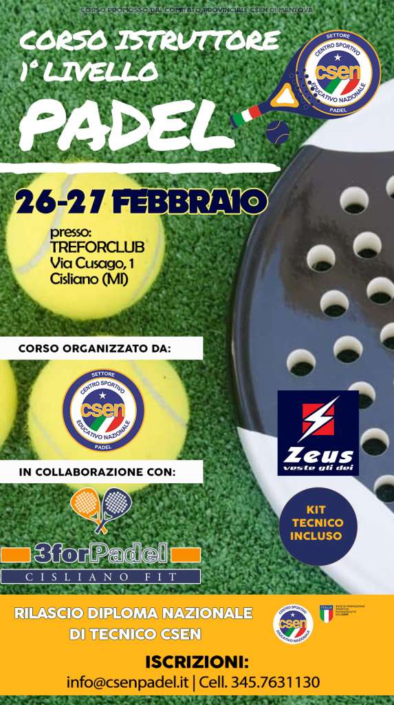 CORSO ISTRUTTORI 1 LIVELLO 26-27 FEBBRAIO Cisliano (MI)