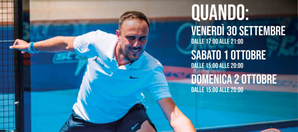 Per giocatori: PADEL CLINIC con Cristian Ballester